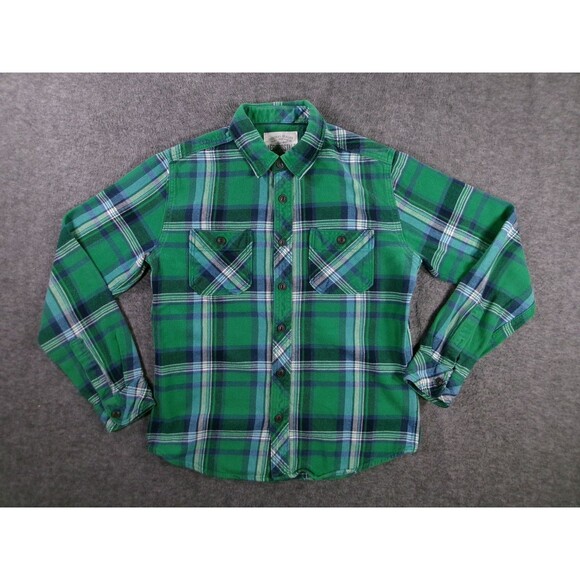Aeropostale Shirt Men S Green Flannel Heavyweight Lumberjack Americana Workwear - Picture 1 of 8